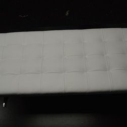Leather White Bench - Products