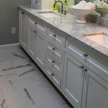 Bathrooms - Tile & Carrara Marble