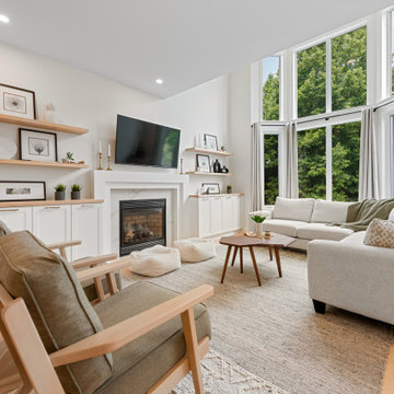 Classic and Contemporary in The Owls Cabin Kitchen and Living Room