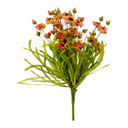 Shea's Wildflower - 18" Parchment Straw Flower Bush, Dark Pink - Artificial Flower Arrangements