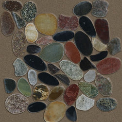 Pebble Sliced- Savannah - Mosaic Tile