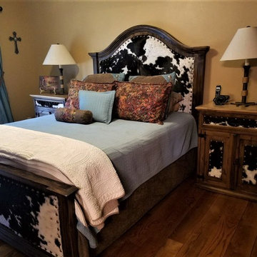 Cowhide Upholstered Bedroom Set
