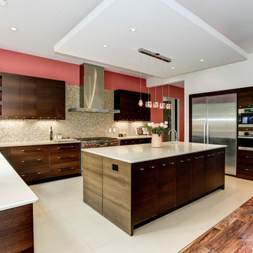 Red Kitchen: Featuring the Proline PLFW 750 Stainless Steel Range Hood
