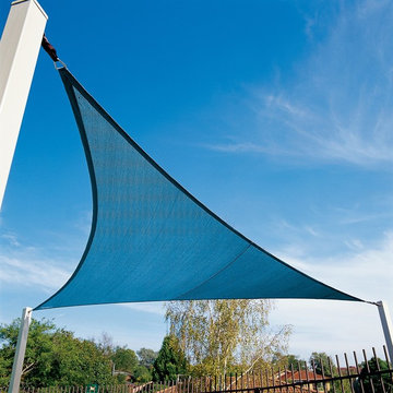 13'x10' Woven Rectangle Sun Sail Shade With Free Carry Bag-Blue