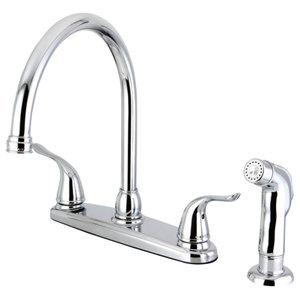 Kingston Brass KB3571BLSP 8" Centerset Kitchen Faucet,Polished Chrome,Chrome 
