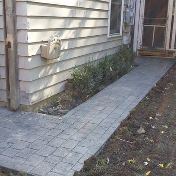 Lutz Driveway and Stamped Sidewalk
