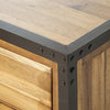 GDF Studio Glendora Wood Four Drawer Storage Dresser, Natural Stain