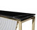 Sensu Console Table, Glam Lux Black Marble Entryway Table Gold