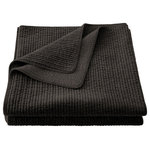 HiEnd Accents - Stonewashed Cotton Velvet Quilt, Full/Queen, Black, 1 Piece - Irresistibly soft and cozy, this quilt brings a warm, lived-in charm to any room. Our stonewashed cotton velvet has a substantial hand and easy drape, accentuated by channel quilting for a simple yet modern look. Durable and easy to care for, this quilt acts as a lightweight standalone piece for warmer months but transforms into a versatile layering element during cooler months. Its availability in a wide range of neutrals and jewel tones means there's a sumptuous quilt for your style, whatever that may be.