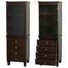 Acclaim Bathroom Linen Tower in Espresso With Cabinet Storage and 4 Drawers