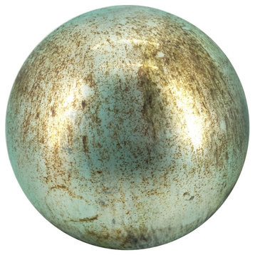 Shiny Emerald Green Glass Decorative Ball, 12"