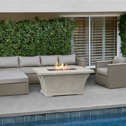 Monaco - Rectangle Fire Table in Cream - Fire Pits