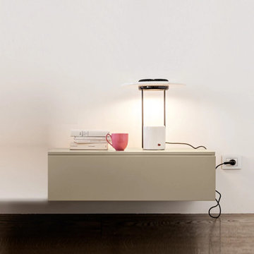 Tetris narrow wall mounted bedside drawer by Mobilstella