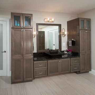 Modern Master Bathroom Remodel with it's own Infrared Sauna in Alexandria VA