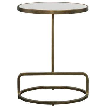 Uttermost 25135 Jessenia White Marble Accent Table