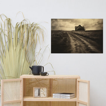 Farmhouse Wall Art: Abandoned Echoes Subdued Effect Painting