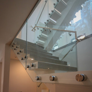 Project #80 | Mono-Beam Staircase with Glass Panels