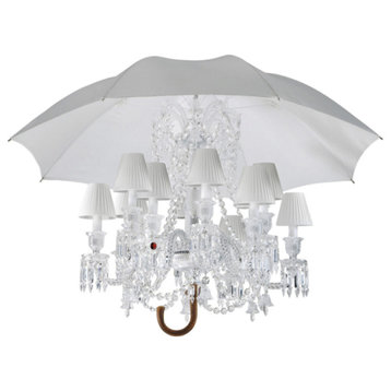 Baccarat Design Umbrella Chandelier Lighting, White