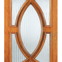 Exterior Mahogany Single Door, Radius Lite with Casting Glass - Front Doors