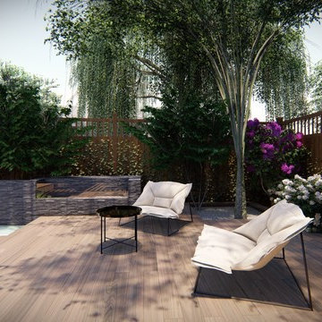 Modern Clean Line Garden in San Jose