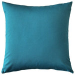 Pillow Decor Ltd. - Pillow Decor - Sunbrella Peacock Outdoor Pillow 20 x 20 - A beautiful teal green, the Sunbrella Spectrum Peacock Pillow is made from sturdy weather resistant fabric from Sunbrella -THE name in outdoor fabrics. A perfect coordinate with Sunbrella's Stanton Lagoon and Astoria Lagoon fabrics. These outdoor pillows are practical and beautiful!