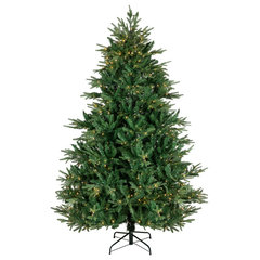 Northlight 7.5' Pre-Lit Full Layered Pine Artificial Christmas Tree - Multicolor LED Lights