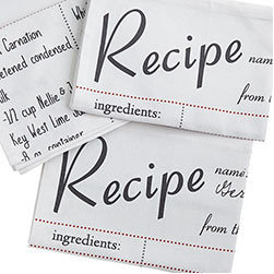 RECIPE HAND TOWELS - SET OF 3 - Bath Towels