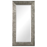 Uttermost - Uttermost Maeona Metallic Silver Mirror - This Contemporary Piece Has An Animalistic Behavior With Its Organic Wavy Texture, Finished In A Metallic Silver. Mirror Is Beveled. May Be Hung Horizontal Or Vertical.