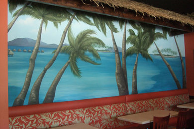 Tropical Mural in a Restaurant