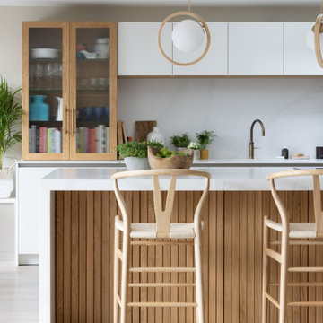 Signature Bespoke Scandi-style Kitchen Featuring EWE Handleless Furniture