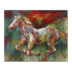 www.essentialsinside.com: wild run hand painted wall art - Artwork