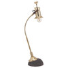 Vintage Style Adjustable Arch Desk Table Lamp Minimalist Retro Arm Gold Key