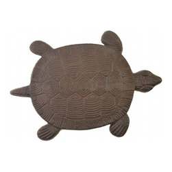 Import Wholesales - Decorative Cast Iron Yard And Garden Stepping Stone, Turtle, Rust Brown - Landscaping Stones And Pavers