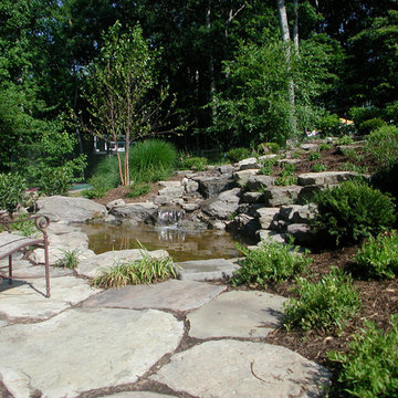 Building a pond and waterfall