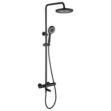 Classic  Wall Mounted Complete Shower System, Matte Black
