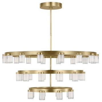 Esfera Three Tier X-Large 36-Light Integrated LED Ceiling Chandelier in Natura