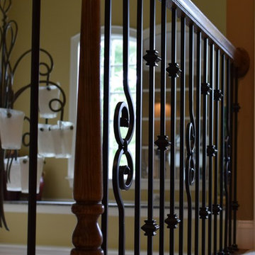 Mc Lean Va Stair remodel with Iron balusters