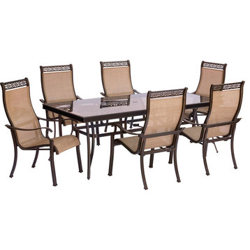 Monaco 7-Piece Dining Set, 6 Chairs and One XL Table