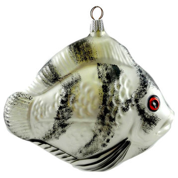 Larry Fraga Angel Fish Blown Glass Ornament Christmas Ocean 9041