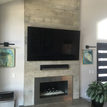 Board form concrete veneer tile