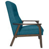 Xanthe Accent Chair, Blue and Walnut