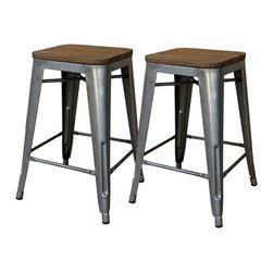 Hampden Industrial Wood Top 24" Counter Stool Metal - Threshold&trade; - Products