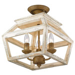 Golden Lighting - Golden Lighting 0839-SF BC Haiden - 3 Light Semi-Flush Mount - The Haiden Collection features lantern style fixtuHaiden 3 Light Semi- Haiden 3 Light Semi-UL: Suitable for damp locations Energy Star Qualified: n/a ADA Certified: n/a  *Number of Lights: 3-*Wattage:60w Incandescent bulb(s) *Bulb Included:No *Bulb Type:No *Finish Type:Burnished Chestnut