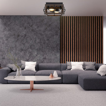 Tawson Amos Modern Farmhouse 2-Light Flush Mount Ceiling Light