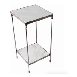 Matthew Izzo Two Tier Marble Side Table - Dining Tables