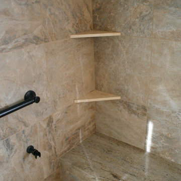 Spacious Master Bath with Sliding Barn Door in Troy