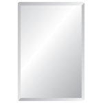 Spancraft - Rectangle Frameless Mirror with Polished Beveled Edges, 24"x36" - Elegance and style come together with the Frameless Rectangle Mirror. With its versatile rectangle shape and classic beveled design, this mirror is the perfect addition to any room in your home. Focus on filling your space with contemporary pieces that reimagine traditional ideas, like the Frameless Rectangle Mirror.