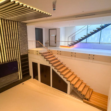 Project #126 | Contemporary Staircases with Integrated LEDs & Glass Railing