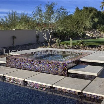 Arizona Glass Tile Pool, Waterline, and All Tile Spa