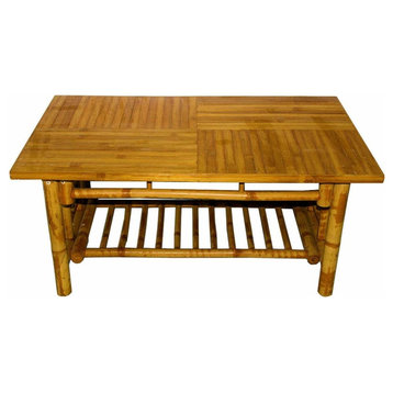 Bamboo Coffee Table, 41.7"x21.5"x17"'